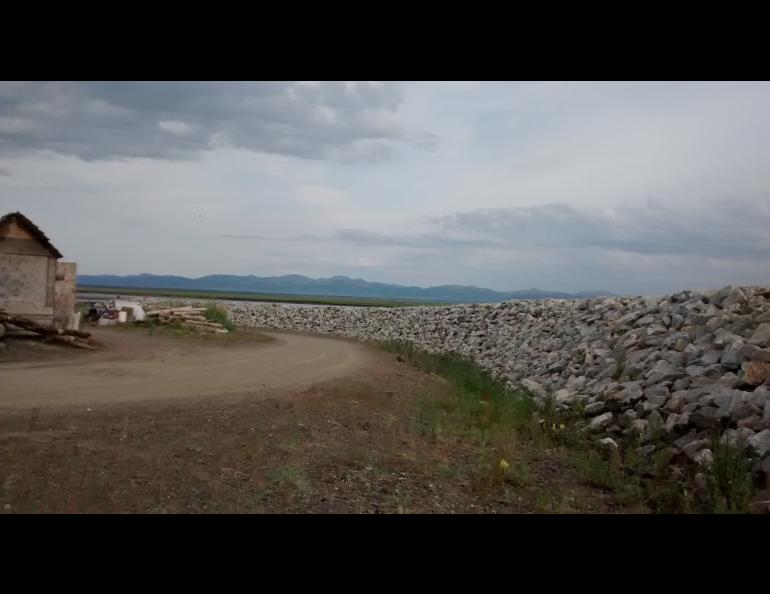 Bank protection at Unalakleet. Photo: Margaret Hall, Model Forest Policy Council.