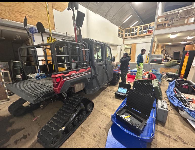 The gear building where the SALVO team prepares for a trip to their snow research site. Photo by Rod Boyce