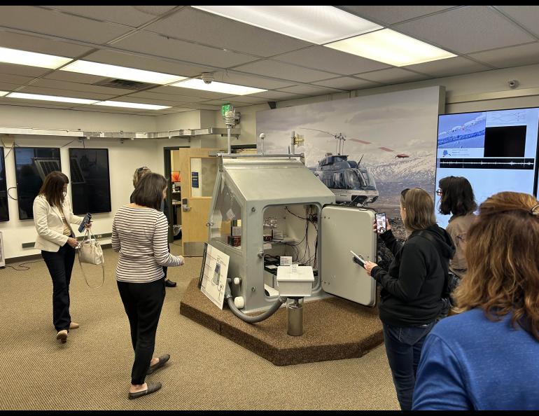 The Alaska Earthquake Center was among the tour stops for some participants in the 2024 Alaska Defense Forum. The University of Alaska Fairbanks is a title sponsor of this year’s forum. Photo by Rod Boyce