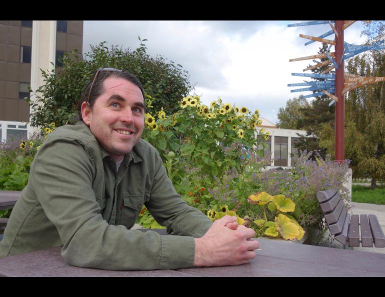 UAF researcher Ben Jones during a recent interview on the Fairbanks campus. Photo by Ned Rozell.