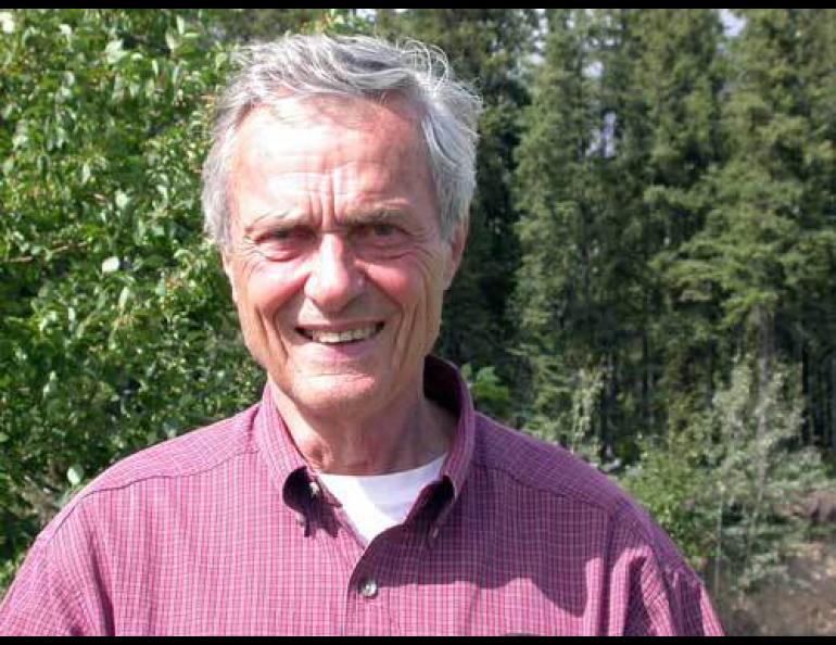  Biologist George Schaller on a recent visit to Fairbanks. Photo by Ned Rozell. 