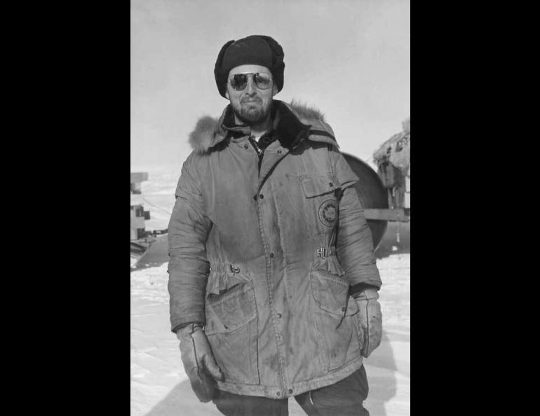  Charles Bentley at the South Pole in 1964. Photo courtesy of Charles Bentley. 