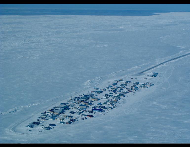 Sea ice off the village of Kivalina in northwest Alaska. Photo by Ned Rozell.