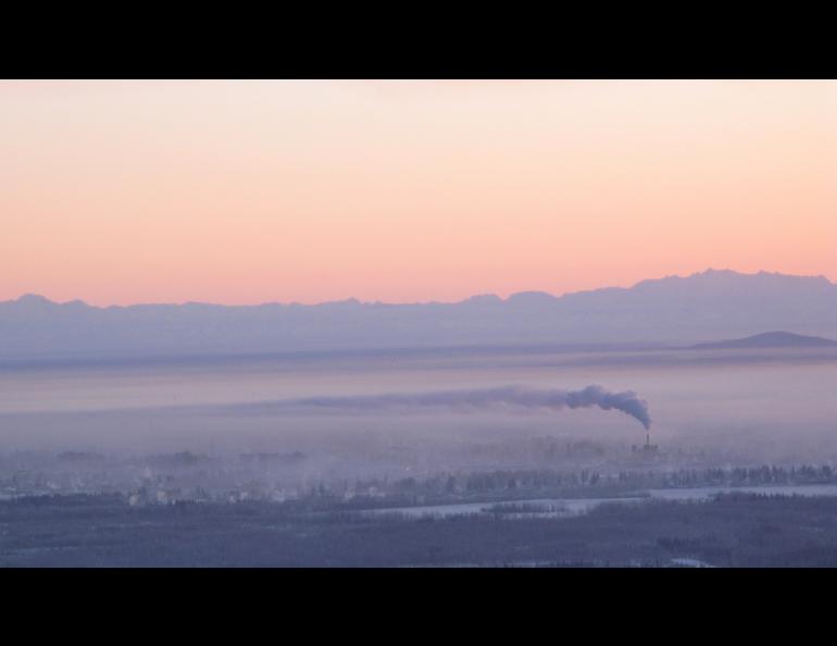 Fairbanks on a cold day in January, 2012. Photo by Ned Rozell.