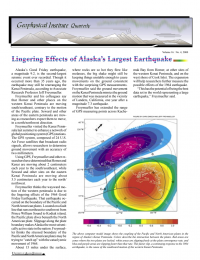 An article about the effects of alaska's largest earthquake. An image showing the North American plates at the Kenai Peninsula is colorfully describing the interaction between plates.