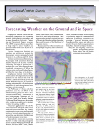 An article about forecasting weather on the ground and in space. 