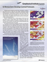 An article about GI researchers developing contrail forecasts. 