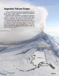 Article on Augustine Volcano erupting. 