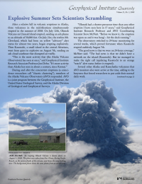 Article about 3 eruptions occurring in the summer. 