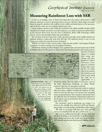 Article about measuring rainforest loss with SAR. 