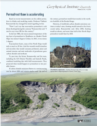 Article about the permafrost thawing accelerating. 