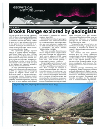 Brooks Range explored by geologists article