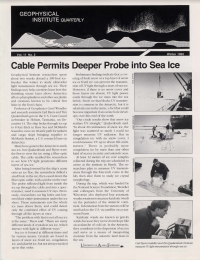 Cable Permits Deeper Probe into Sea Ice