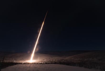  The second of two rockets in the Ground Imaging to Rocket investigation of Auroral Fast Features mission launched on Feb. 8. Photo by Eric Marshall/UAF Geophysical Institute