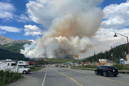 The Riley Creek Fire burned more than 400 acres within Denali National Park and Preserve in July 2024. Photo by Paul Ollig, National Park Service. 